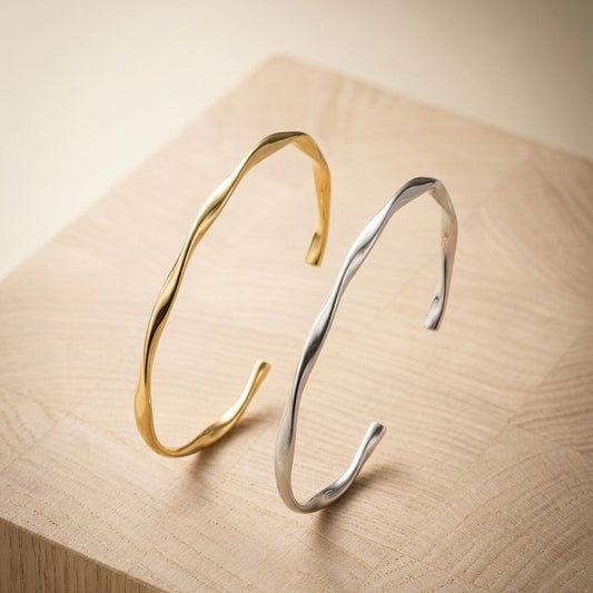 Twist Armreif · 925 Silber, vergoldet