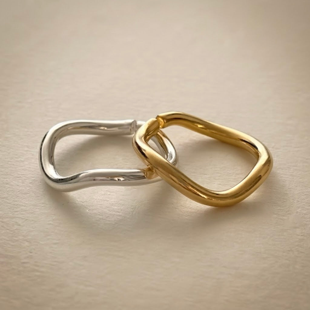 Daily Trio · Damen-Stack mit Kette, Ring & Ohrsteckern