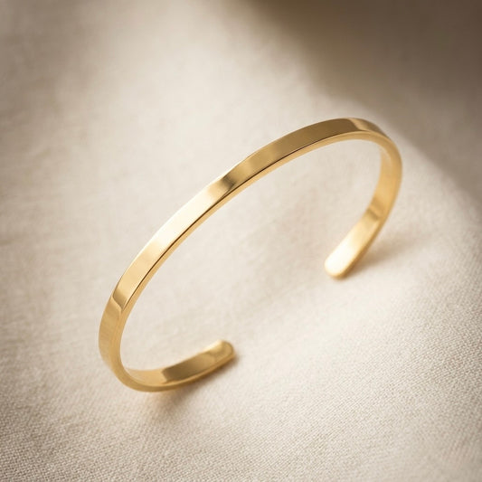 Twin Cuff · Armreif-Duo Stahl & Gold